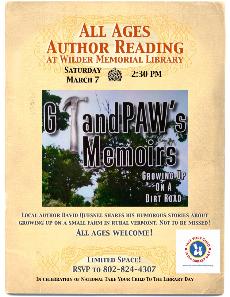 2015 Take Your Child To The Library Day & Memoir Event