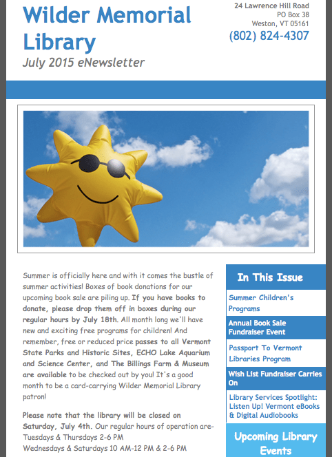 July 2015 eNewsletter